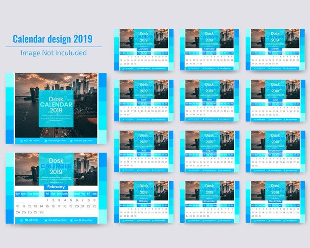 Calendrier de bureau 2019