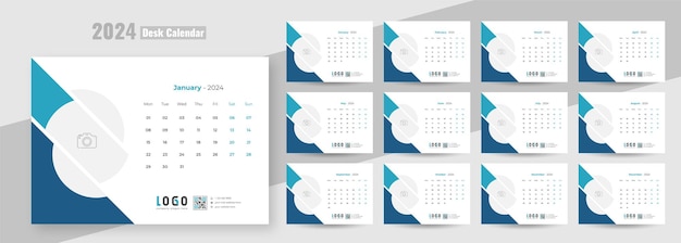 Calendrier De Bureau Moderne 2024