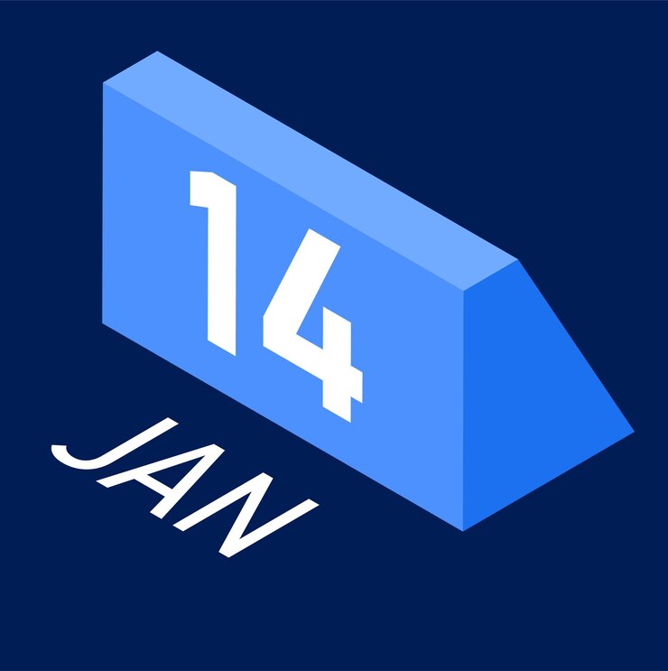 Calendrier du mois d'avril Livre de janvier