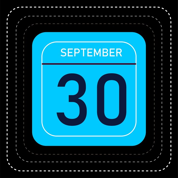 Calendrier du mois de septembre