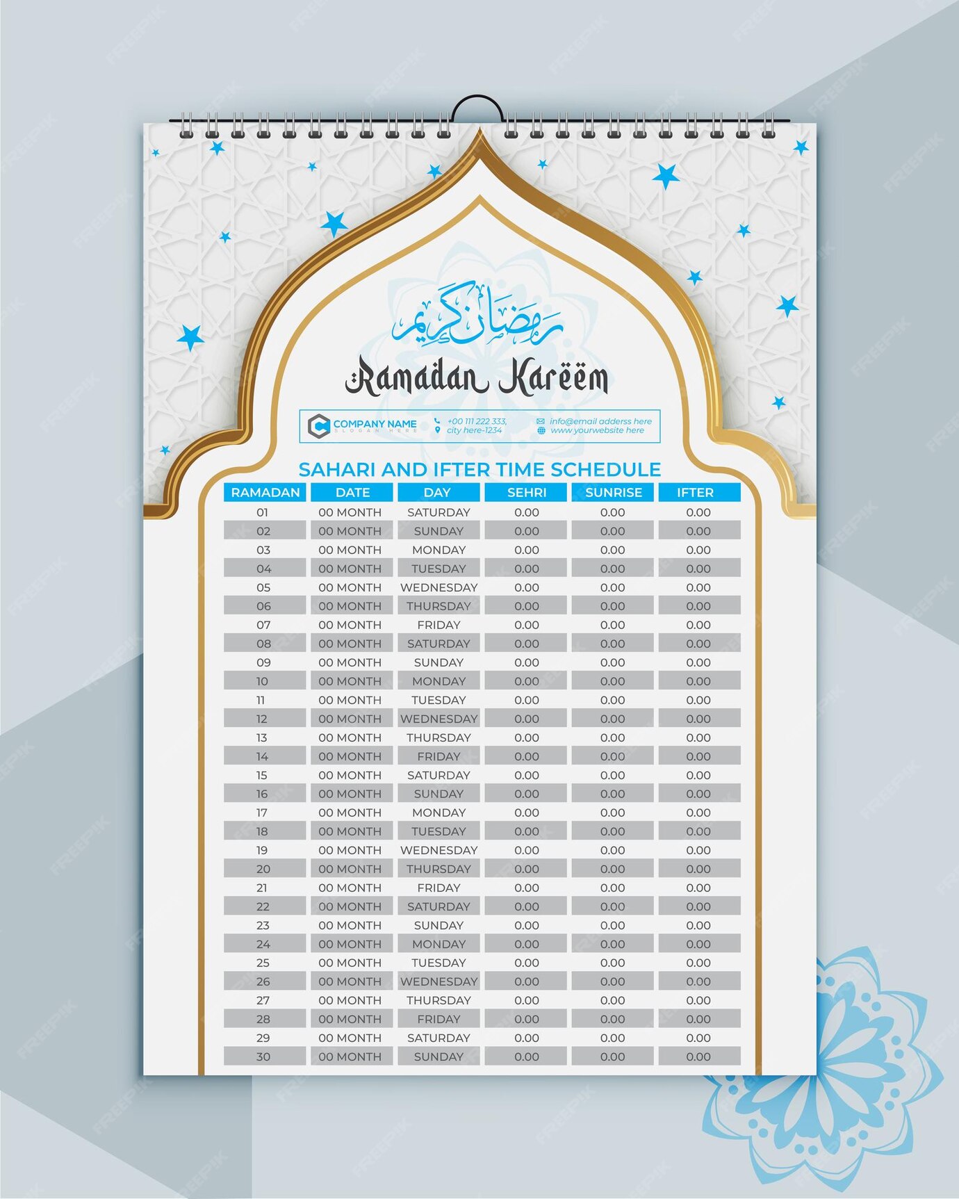Calendrier Du Ramadan _ Arrièreplan Du Ramadan _ Heure De L'iftar Du