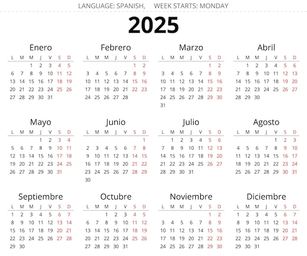 Calendrier espagnol de l