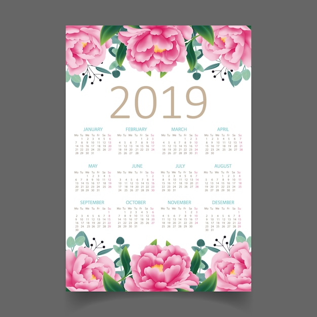 Calendrier Floral 2019