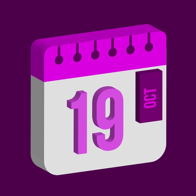 Calendrier isométrique 3d 2024