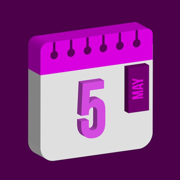 Calendrier isométrique 3d 2024