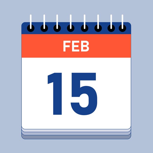 Calendrier des jours du mois de février 2025 | Vecteur Premium