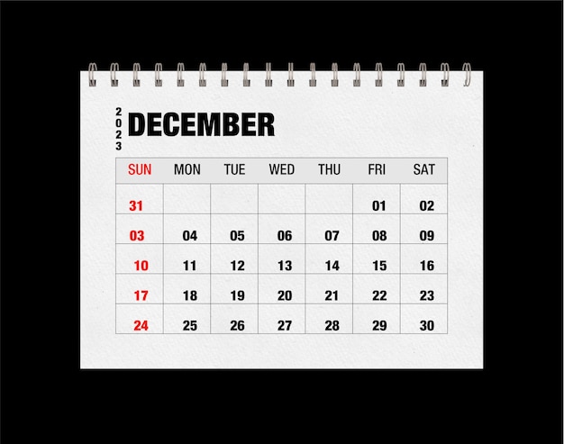Calendrier mensuel 2023 Modèle de mise en page du calendrier de bonne année