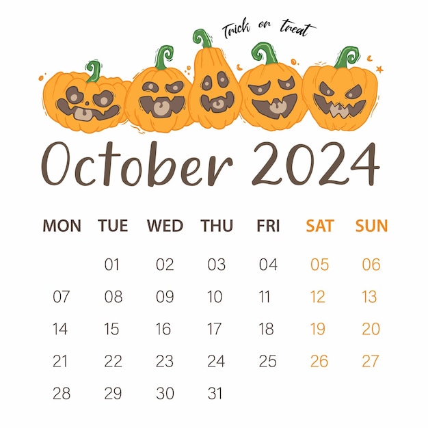 Vecteur calendrier mensuel 2024 avec un arrière-plan clair pour le planificateur modifiable et imprimable