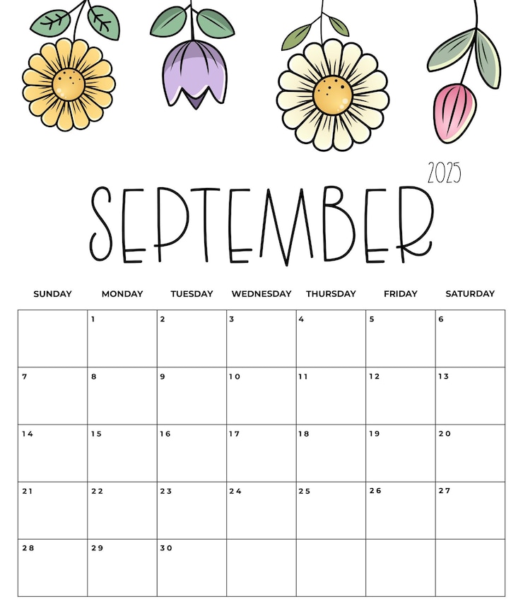 Vecteur calendrier mensuel de septembre 2025 avec des notes pour les élèves et les enfants