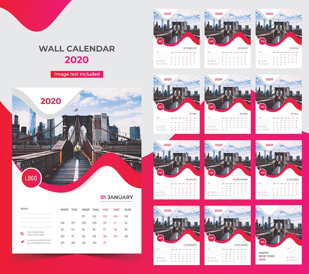 Calendrier Mural Calendrier 2020