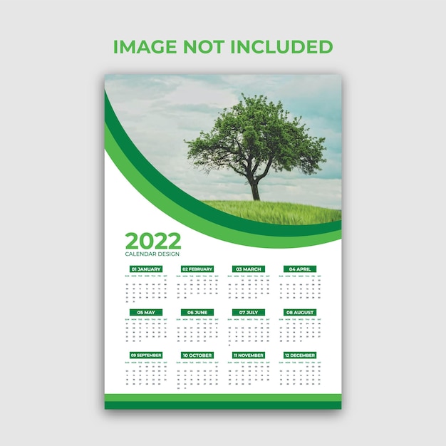 Calendrier Mural Une Page 2022