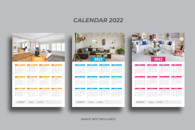 Calendrier Mural Une Page 2022