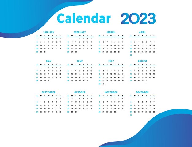 Calendrier mural et de table 2023