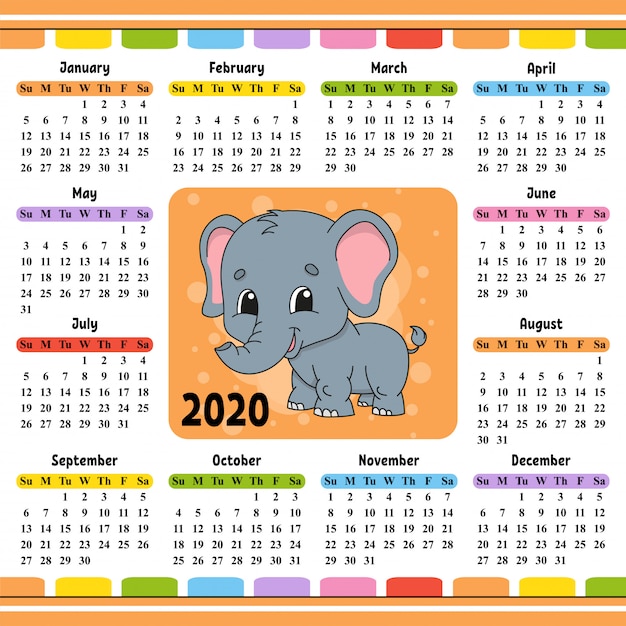 2024 table calendrier la semaine début sur dimanche avec feuille, safari  cette utilisation pour verticale numérique et imprimable a4 a5 Taille  28699961 Art vectoriel chez Vecteezy