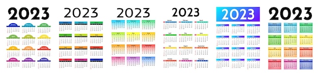 Calendrier pour 2023 isolé sur fond blanc