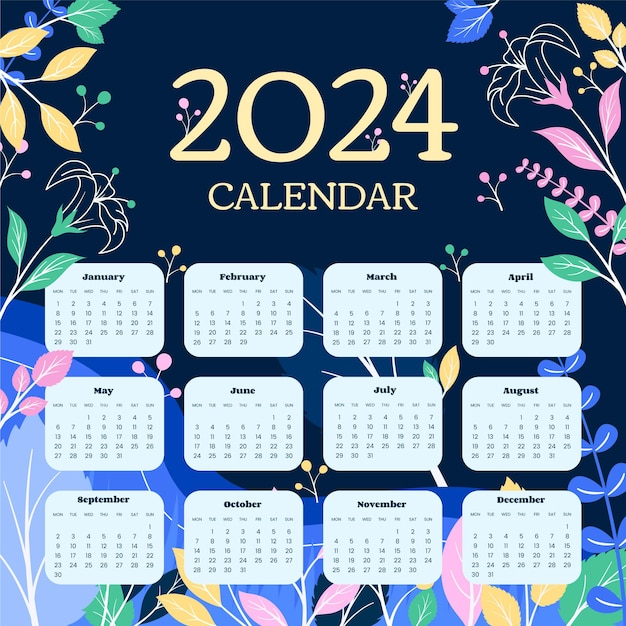 Calendrier pour l'année 2024