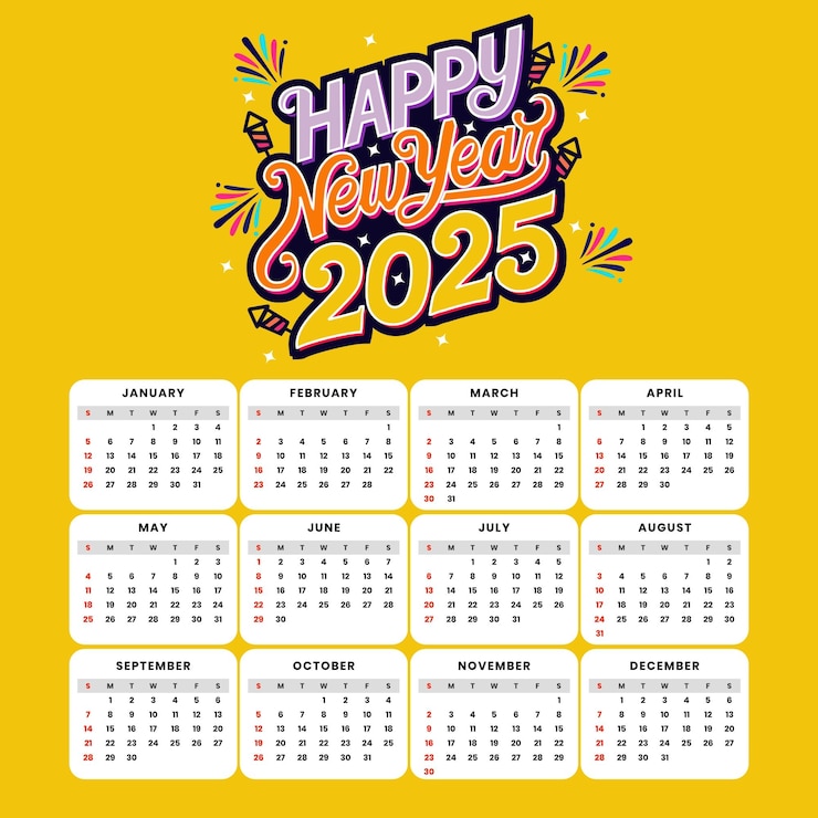 Vecteur un calendrier qui dit bonne année