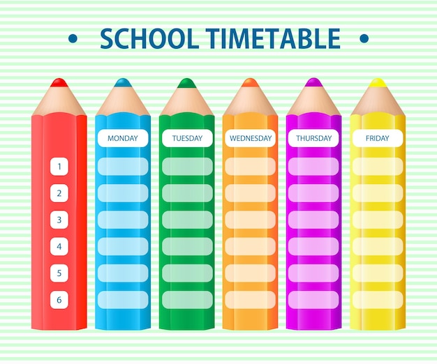 Calendrier Scolaire Des Crayons Colorés