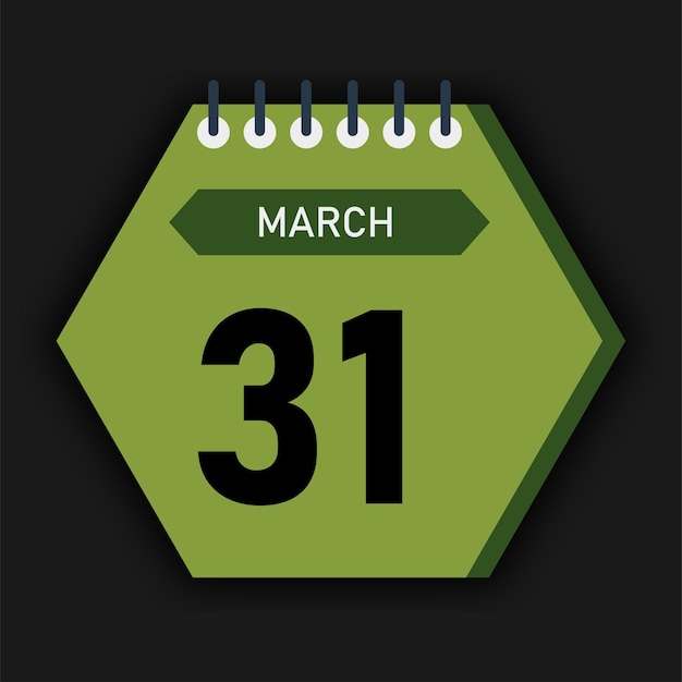 Calendrier de style hexagonal mois de mars 2025