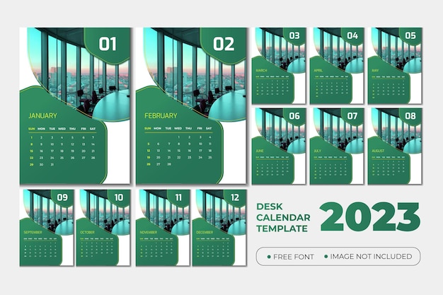 Calendrier Thème Vert 2023