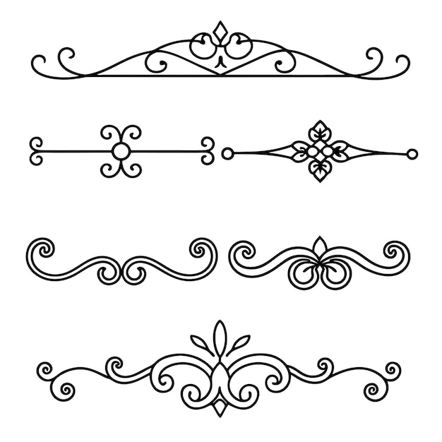 calligraphie classique rétro découpage de rouleaux illustration d'art en ligne