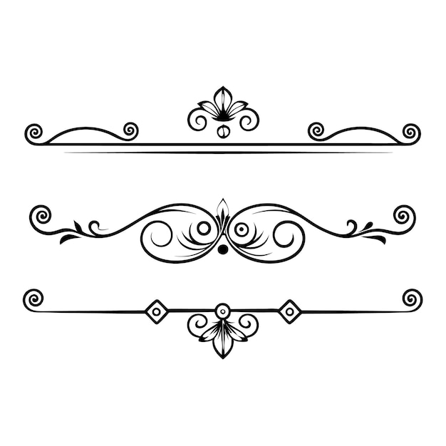 calligraphie classique rétro découpage de rouleaux illustration d'art en ligne