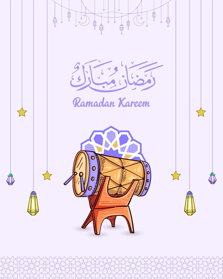 Vecteur calligraphie islamique ramadan typographie arabe manuscrit poste sur les médias sociaux pour le ramadan