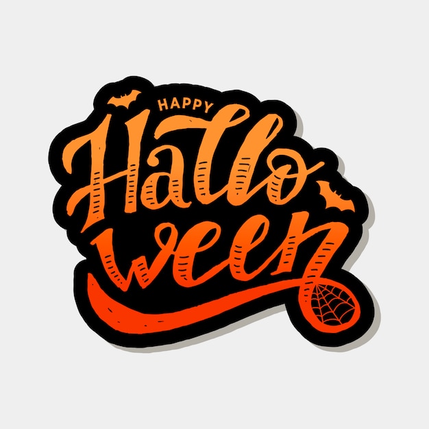 Calligraphie De Lettres Halloween Heureuse
