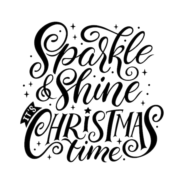 Calligraphie de voeux de Noël Vecteur Premium