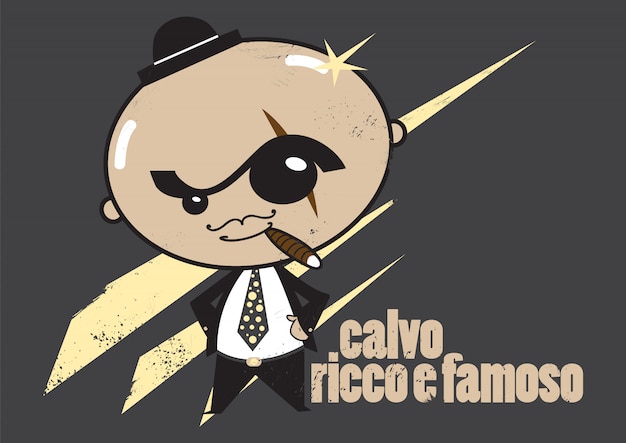 Vecteur calvo ricco e famoso