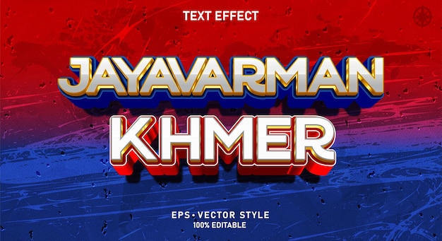 Vecteur cambodge jayavarman khmer texte modifiable