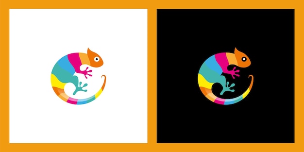 Caméléon Avec Logo Coloré