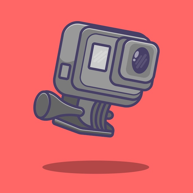 Vecteur caméra d'action 4k illustration vectorielle
