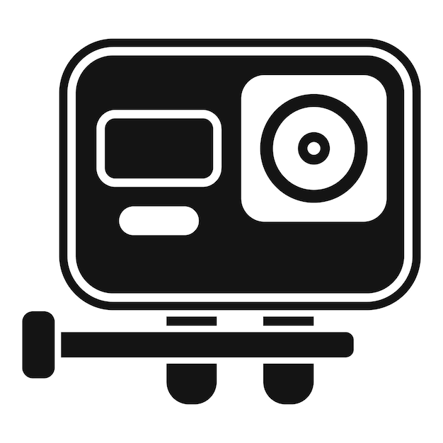 Une caméra d'action moderne enregistre des vidéos de sports extrêmes.
