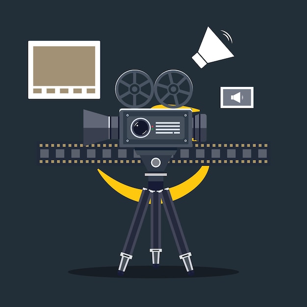 Une caméra de cinéma vintage