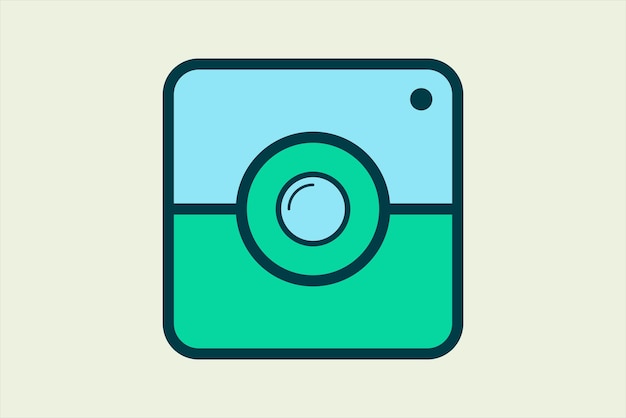 Camera icon icon related to UI elements suitable for web site app user interfaceselement printable etc flat line icon style simple vector design editable