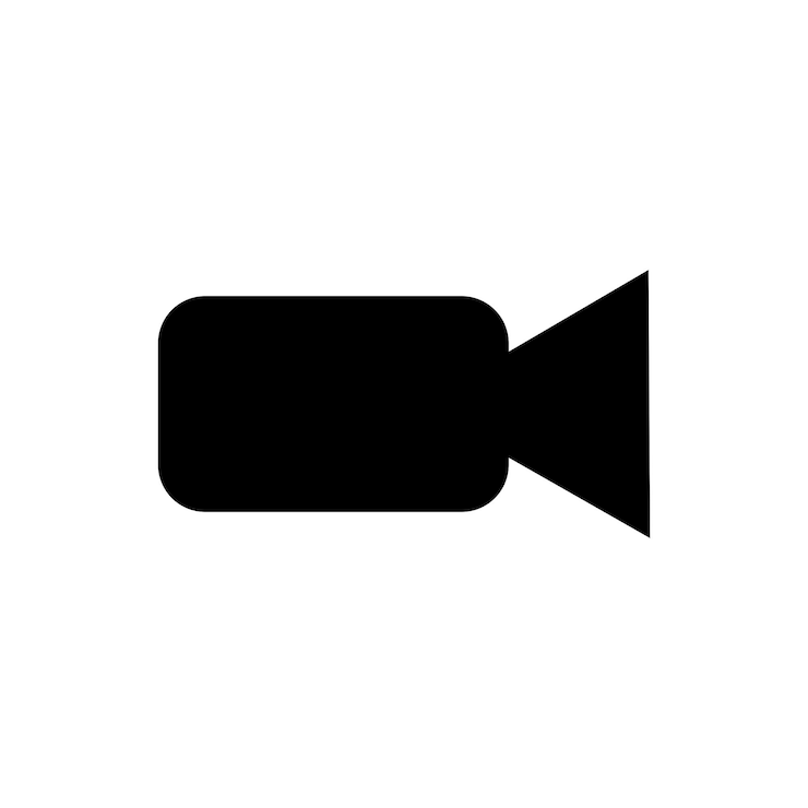 Vecteur caméra vidéo ou caméscope icône vectorielle plate cinéma panneau cinéma