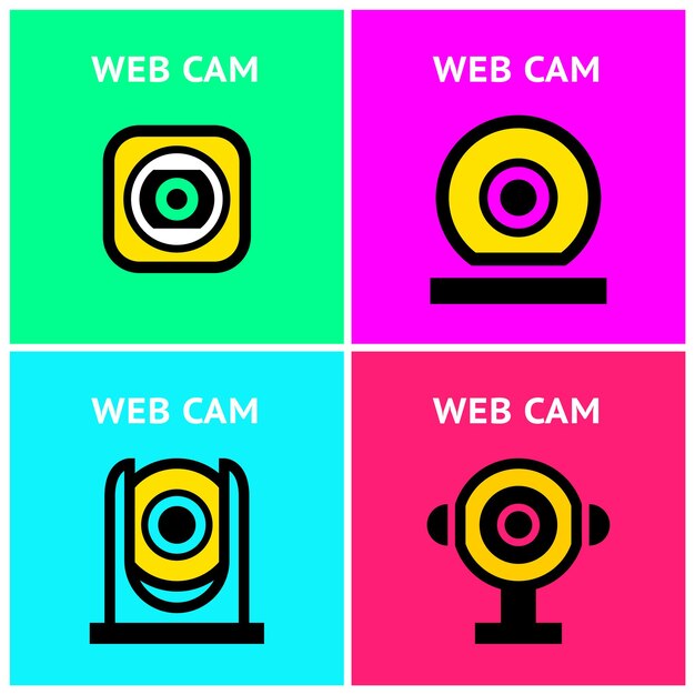 Vecteur caméras web de surveillance vidéo