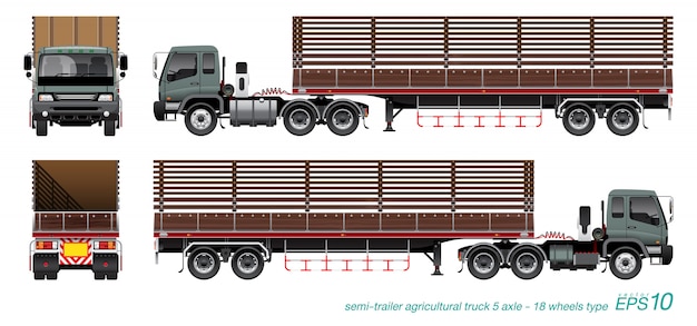 Vecteur camion de remorque agricole