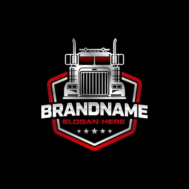 Camionnage Vector Illustration Logo Automobile