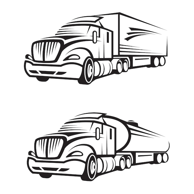 Camions Avec Remorque Et Citerne