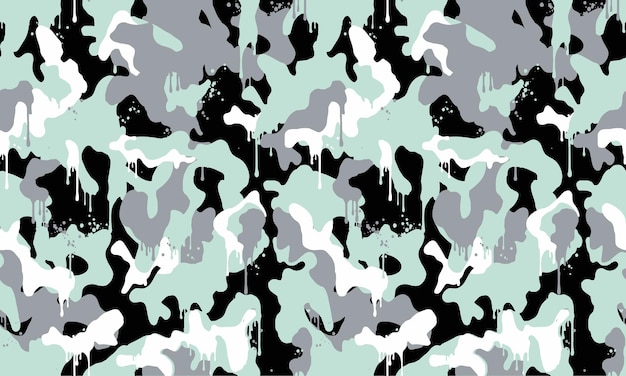 Camouflage De Fond Illustration Vectorielle Continue Pour L'armée Et L'armée
