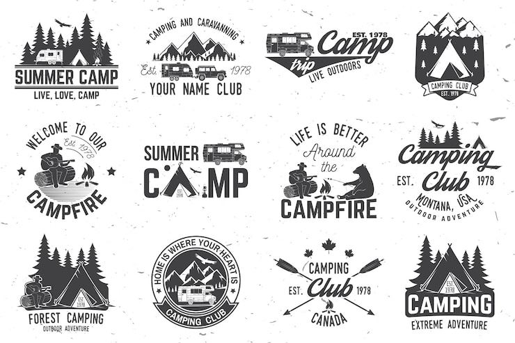 Vecteur camp d'été illustration vectorielle concept pour une chemise ou un logo imprimé timbre ou tee