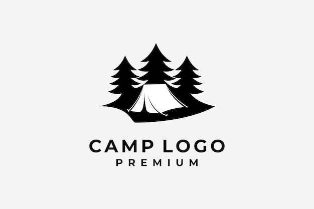 Camp Avec Logo De Pins Premium