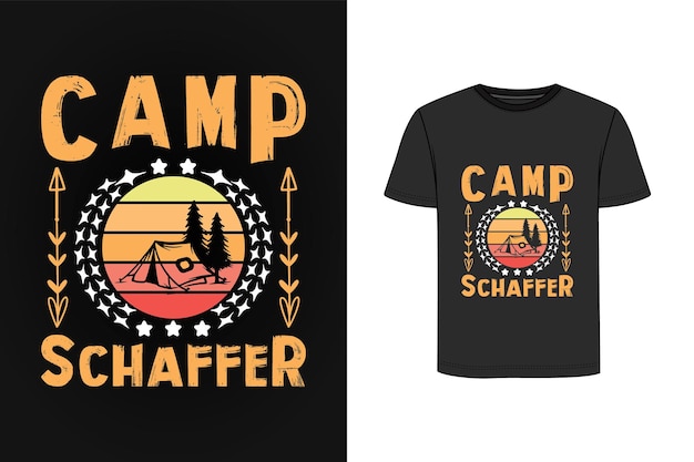 Camp Schaffer T-shirt Design Vecteur Premium Vecteur Premium