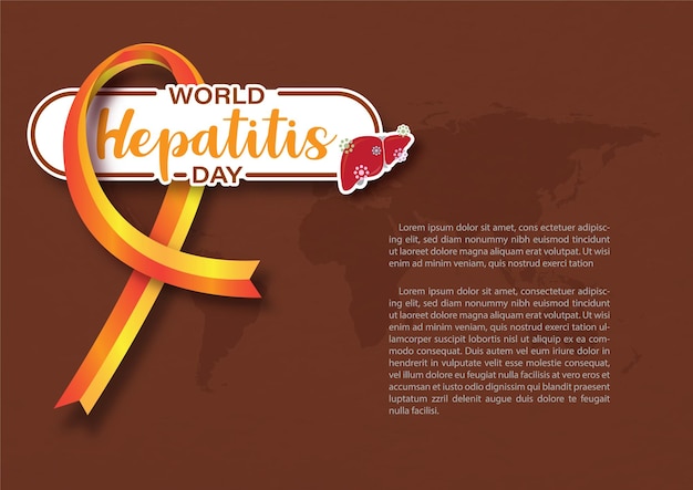 Campagne d'affichage de la Journée mondiale de l'hépatite en dessin vectoriel