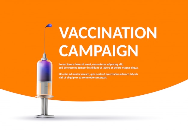 Vecteur campagne de vaccination