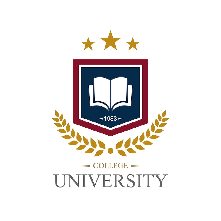 Vecteur campus, collage et modèle de conception de logo d&#39;éducation universitaire