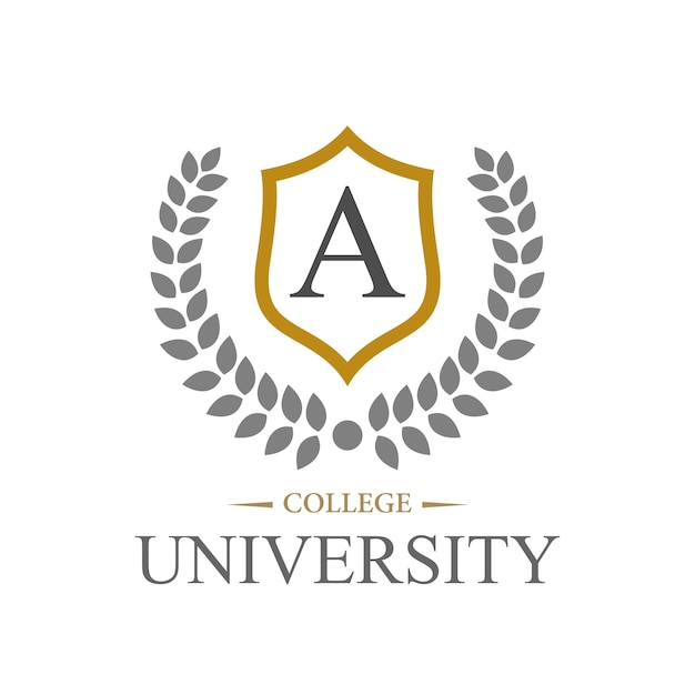 Campus, collage et modèle de conception de logo d&#39;éducation universitaire