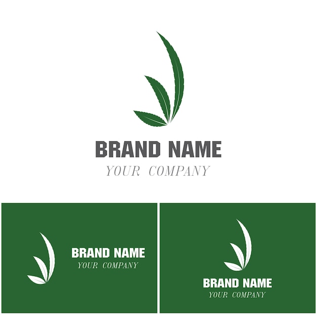 Canabis Logo Template Vecteur Symbole Nature